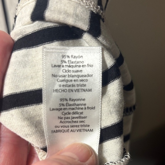 Striped Black and White LulaRoe “Julia” Midi Dress - Picture 4 of 8